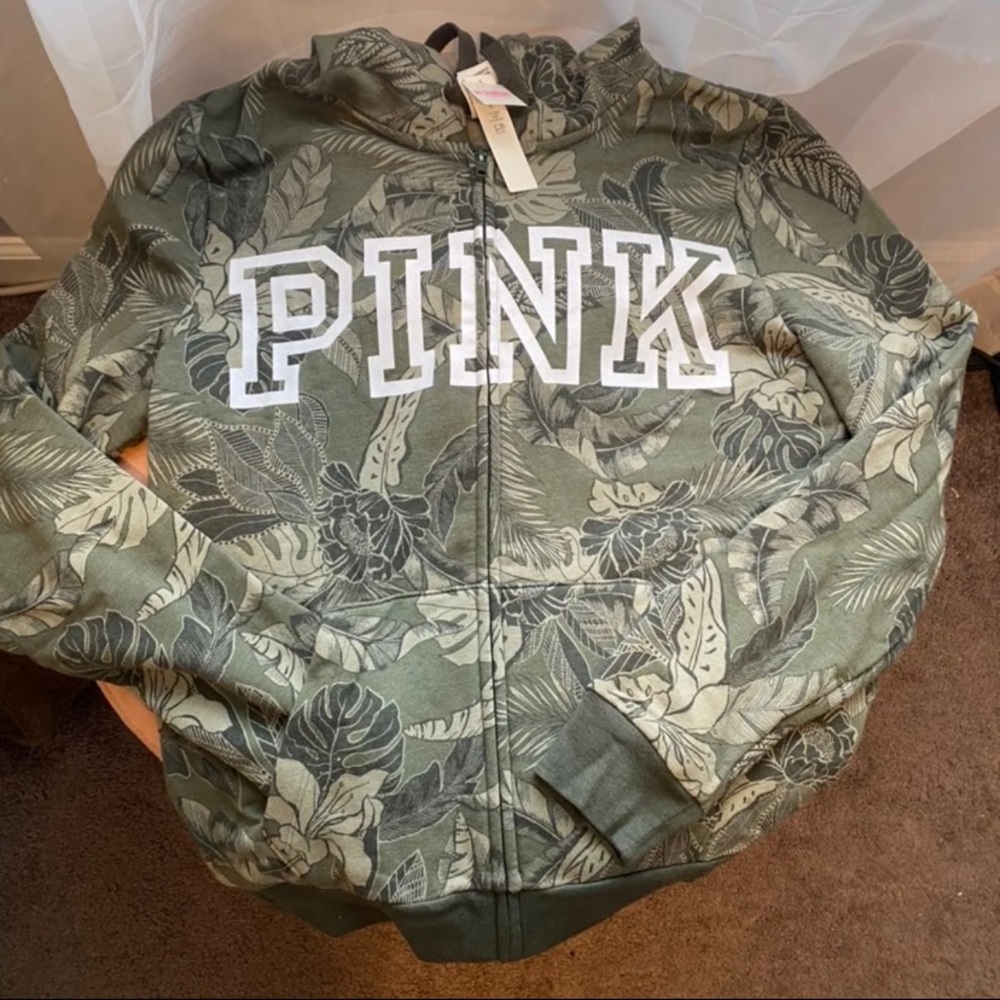 PINK• 🌴Tropical Leaf Zip🌴